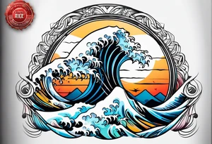 wave tattoo idea