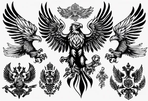 russian eagle tattoo idea