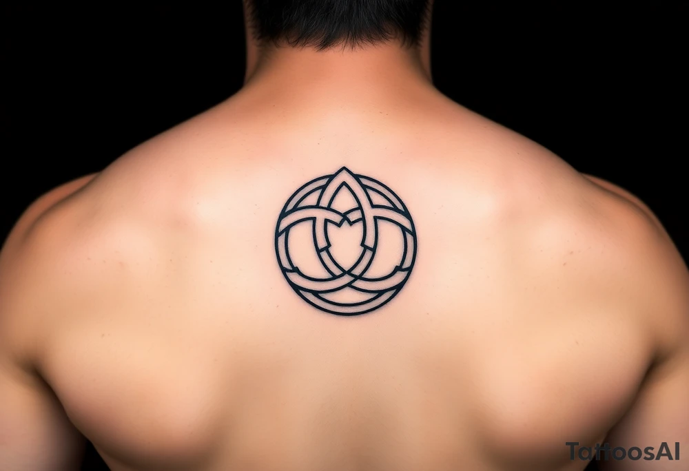 Simple celtic trinity knot with the circle. for placement on the inner arm tattoo idea