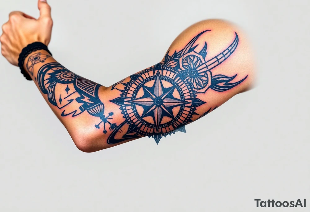 compass tattoo idea