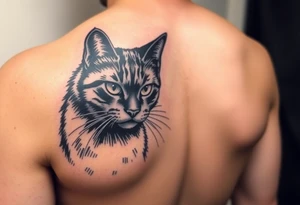 Black cat tattoo idea
