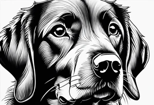 Cachorro sentado de costas traço simples tattoo idea