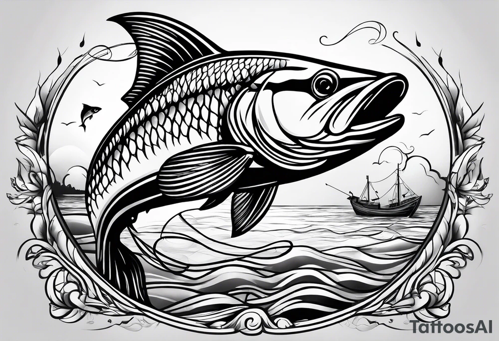 Fishing #2 tattoo idea