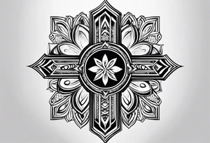 cross minimalista tattoo idea