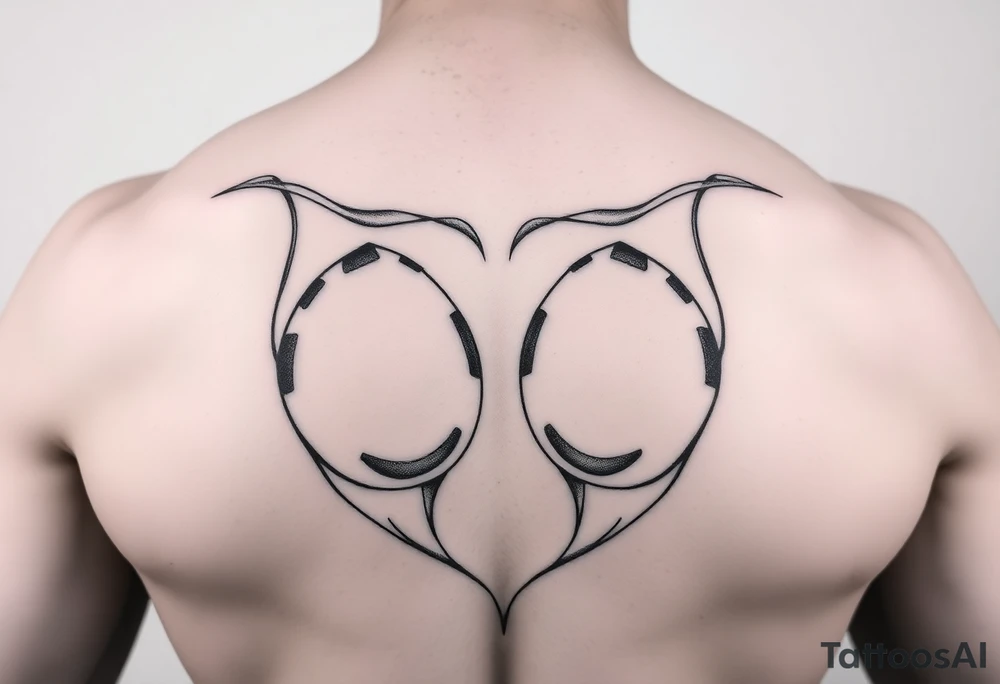 nude girl tattoo, big breasts with nipples tattoo idea
