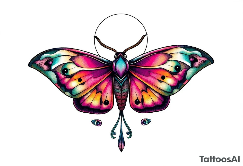 Luna moth tattoo idea