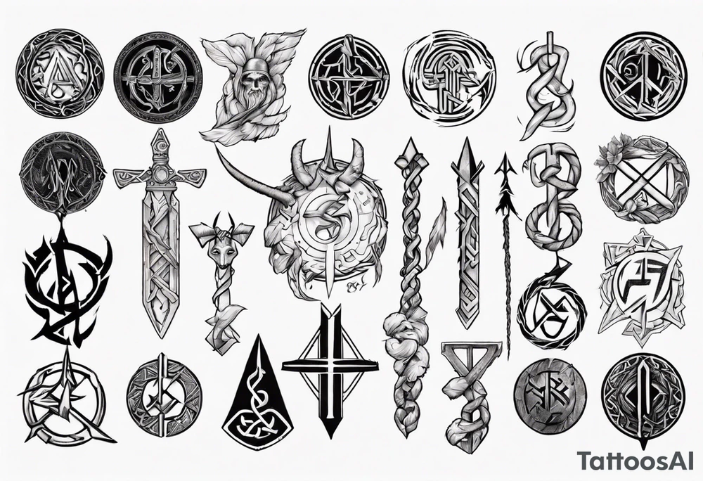 norse gods rune tattoo idea