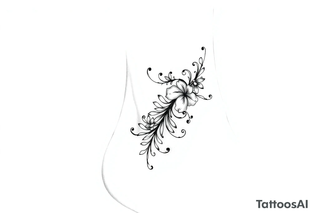 Anklet and charm Diane tattoo idea