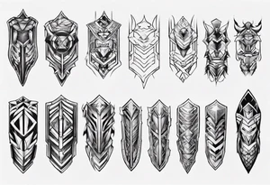 Leg armor tattoo idea