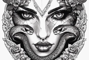 Snake Coming Out From An Eye Of A Broken Skull. tattoo idea