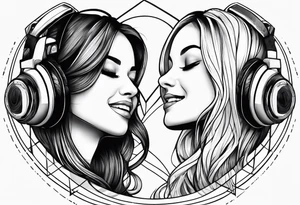 Joy is my daughter and i like music tattoo idea