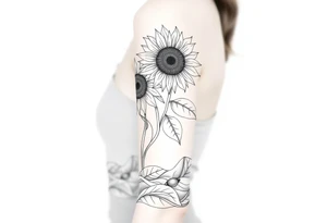 Sunflowers and ocean tattoo idea