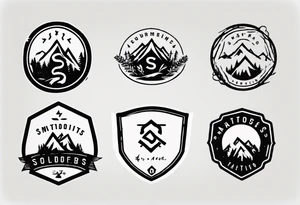 A logo for an outdoors company that includes an "S" and an "M" tattoo idea