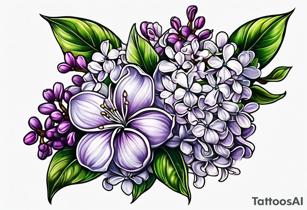 Lilac flowers tattoo idea