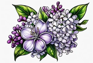 Lilac flowers tattoo idea