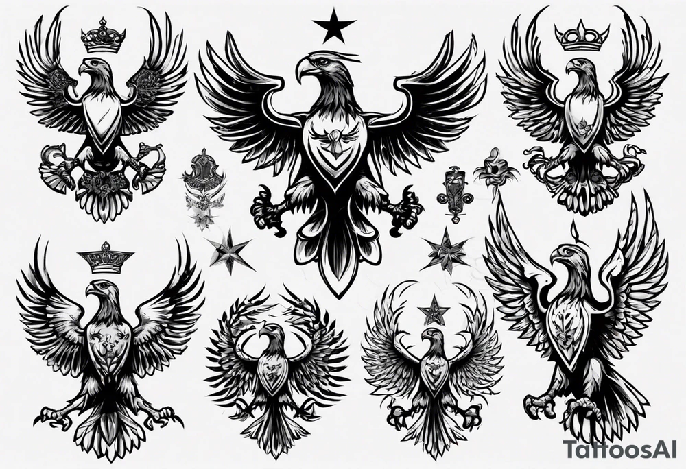 russian eagle tattoo idea