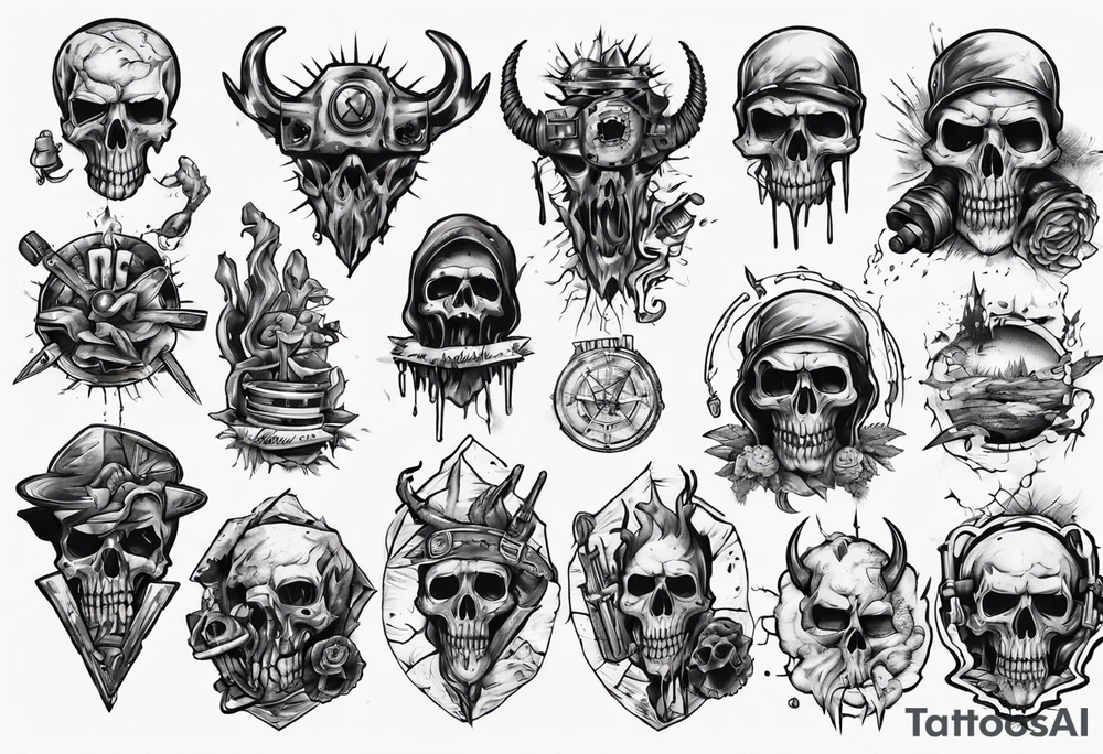 Hellish wastelands tattoo idea