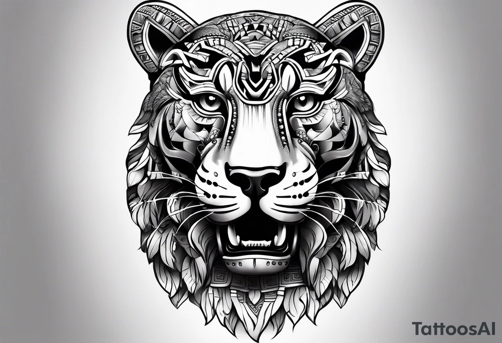 aztec black jaguar tattoo idea
