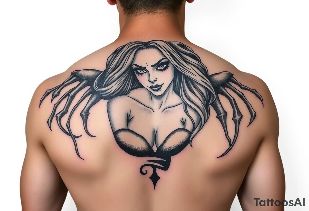 Halloween girl sexy tattoo idea