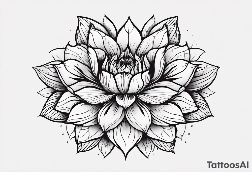 Minimalist flower tattoo idea