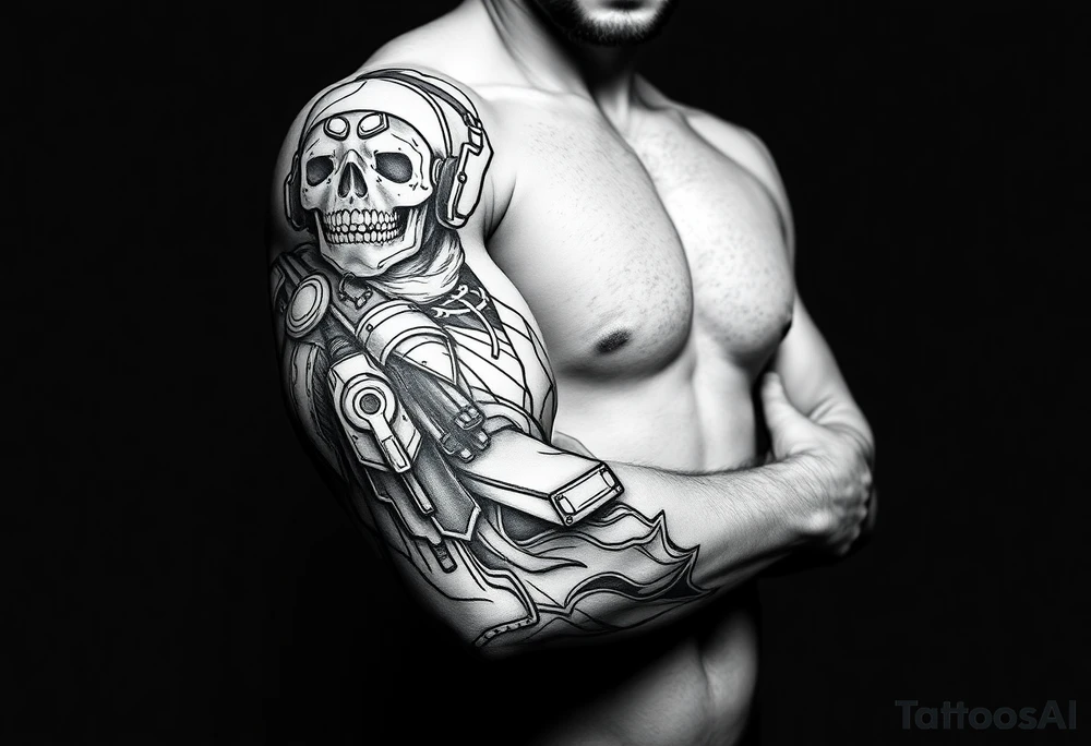 call of duty simon ghost riley tattoo idea