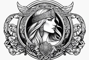 Valhalla sword shield mother tattoo idea