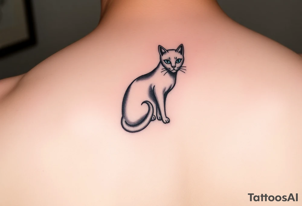black cat tattoo idea