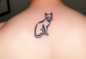 black cat tattoo idea