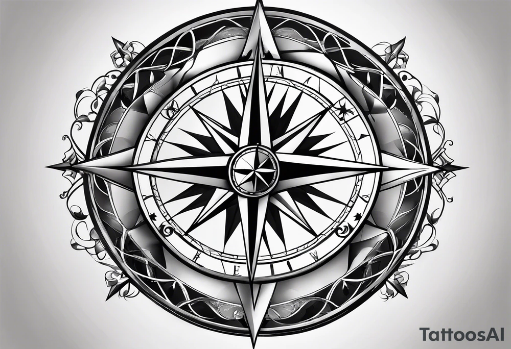 Canada compass rose tattoo idea