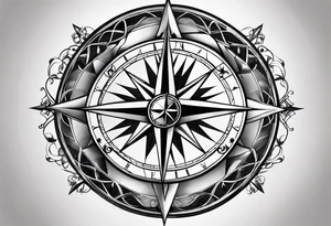Canada compass rose tattoo idea