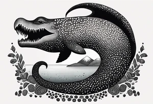 Lake monster tattoo idea