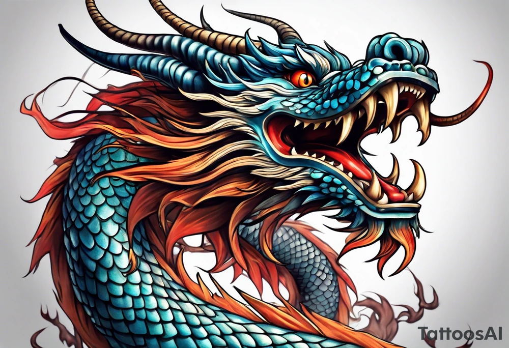 chinese dragon tattoo idea