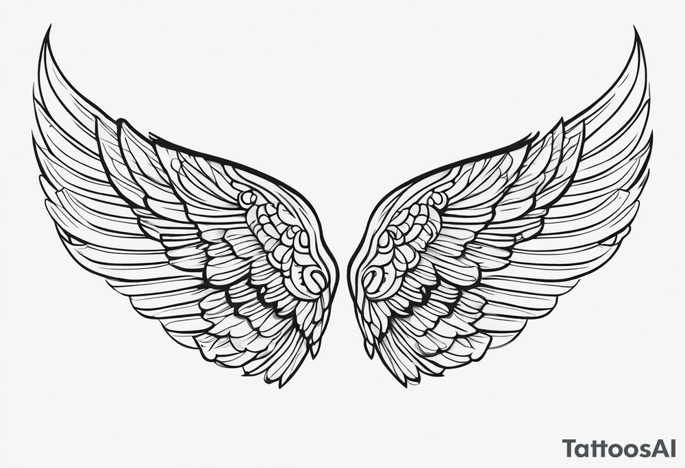 The words “Indian Brook” with angel wings tattoo idea