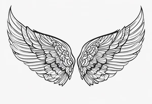 The words “Indian Brook” with angel wings tattoo idea