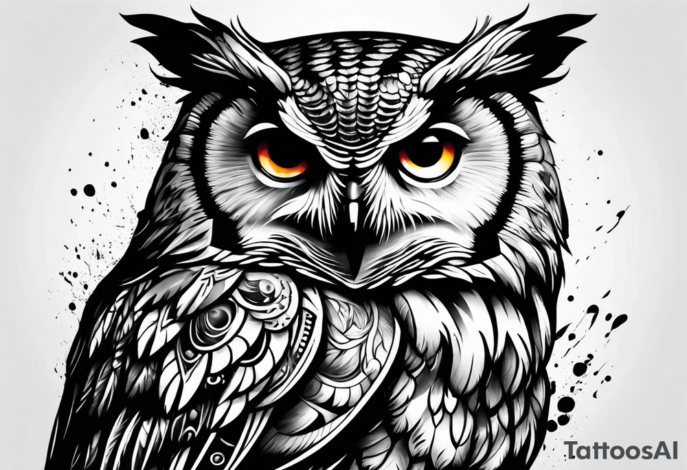 Infinity owl tattoo idea