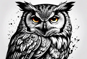 Infinity owl tattoo idea
