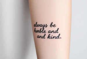 always be humble and kind tattoo idea