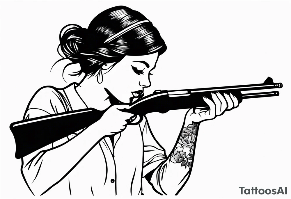 girl with a shotgun tattoo idea