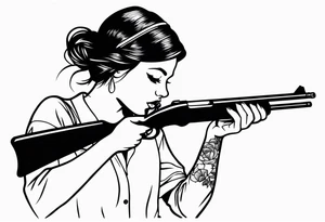 girl with a shotgun tattoo idea