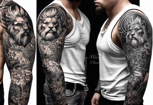Catholic tattoo sleeve for a man. tattoo idea tattoo idea