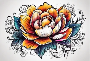 Flowers cancer tattoo idea