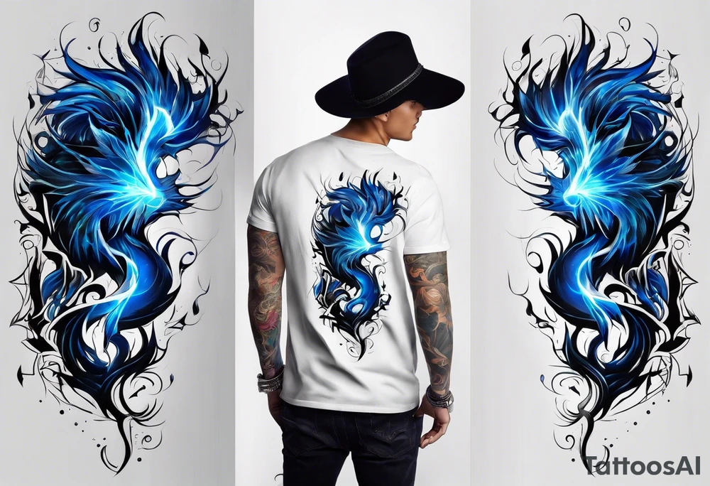 Blue Lightning tattoo idea