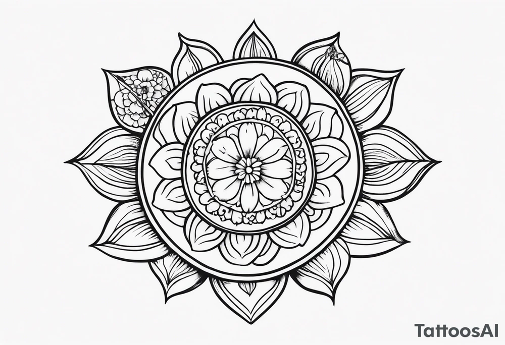 Uma tatuagem que cubra o braco todo com flores, tartaruga, sol, lua, borboletas tattoo idea