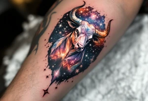 With a glint of steel and chestnut tones, the Taurus vivid star constellation anchors the spring sky. tattoo idea