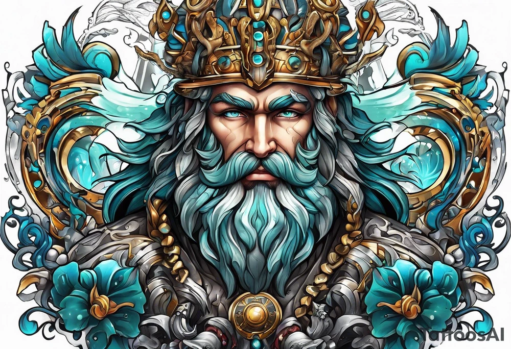 mechanic poseidon tattoo idea