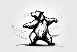 Dancing bear tattoo idea