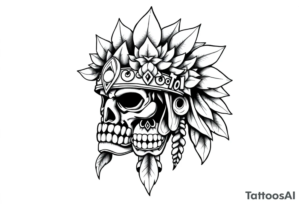 Hawaiian warrior helmet tattoo idea