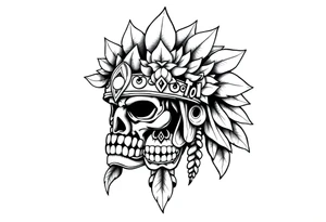 Hawaiian warrior helmet tattoo idea