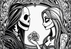 Nightmare before Christmas jack and sally tattoo idea