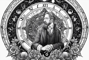 Eldridge horror, astrology scene tattoo idea